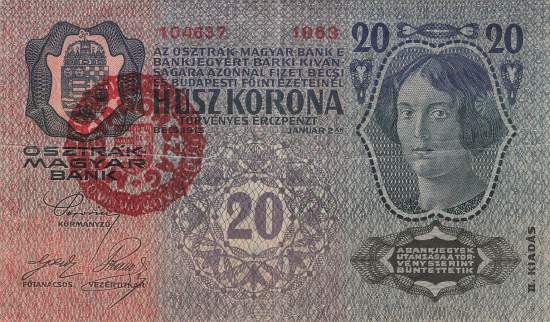 Ungarn p21 20 Korona 1920